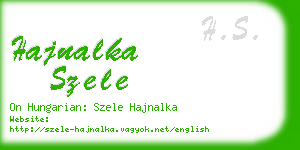 hajnalka szele business card